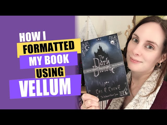 How I formatted my book in Vellum.