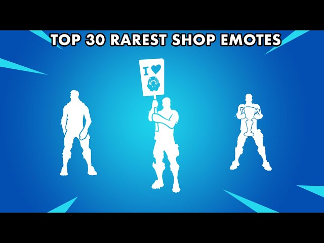 TOP 30 RAREST EMOTES IN FORTNITE (September 2026)