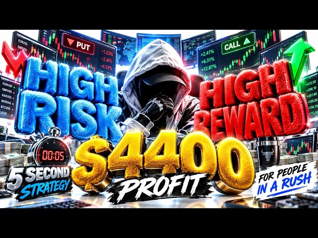 Binary Options Trading High Risk High Reward 5 Second Strategy For People In A Rush - $4400