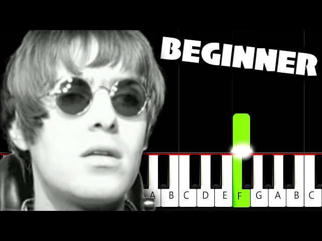 Oasis - Wonderwall - BEGINNER Piano Tutorial