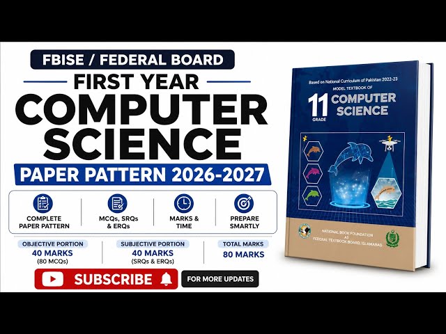 FBISE First Year Computer Science New Paper Pattern 2026-2027 | Complete Paper Pattern Explained