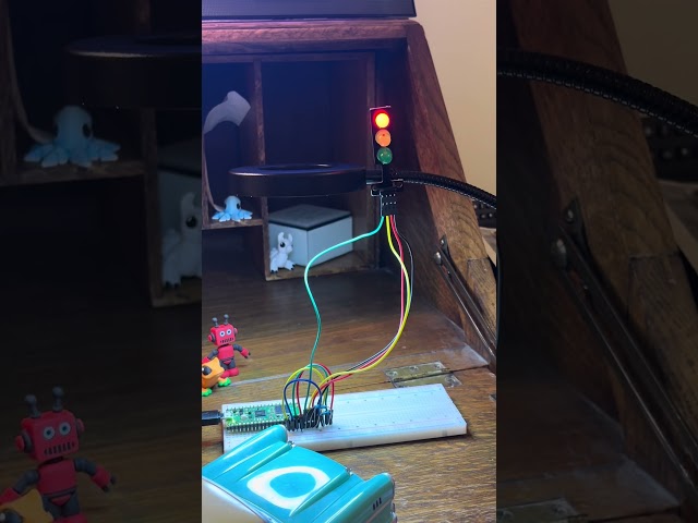 Traffic Light Module using IDE: Thonny  #breadboard  #modules #python #trafficlight #breadboard