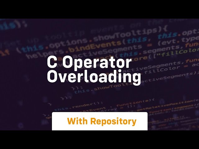 c operator overloading