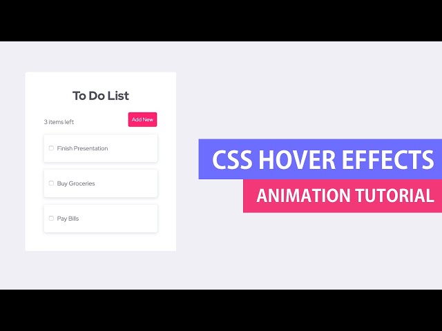 Create Hover Animations in CSS | HTML & CSS Tutorial