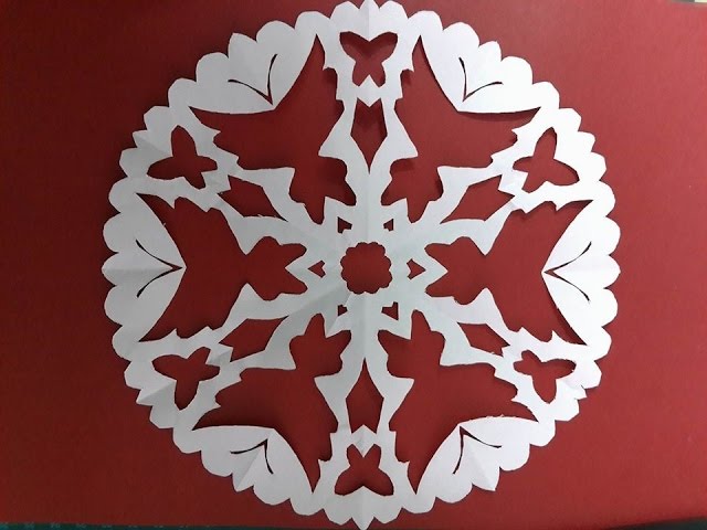 How to make beautiful paper butterfly snowflake - handmade by Dzung Mac