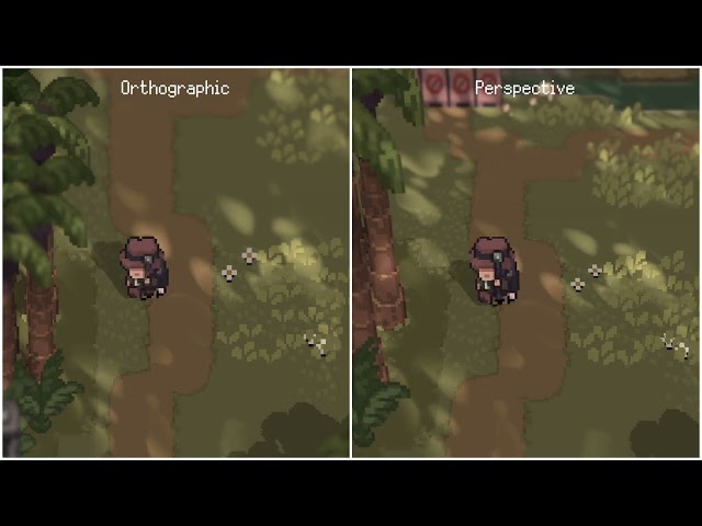 Orthographic vs Perspective — which one actually gives a better hook for a 2.5D pixel art game?