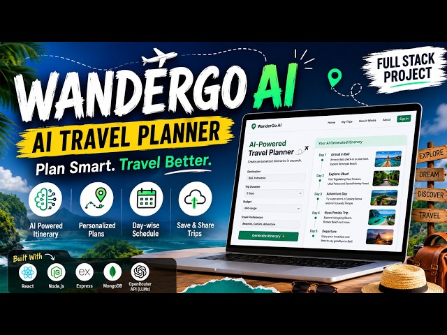 WanderGo AI – AI-Powered Travel Planner | MERN Stack Project