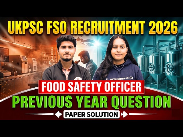 UKPSC Food Safety Officer Model Question Paper 2026 | UKPSC FSO Exam Previous Year Question Paper