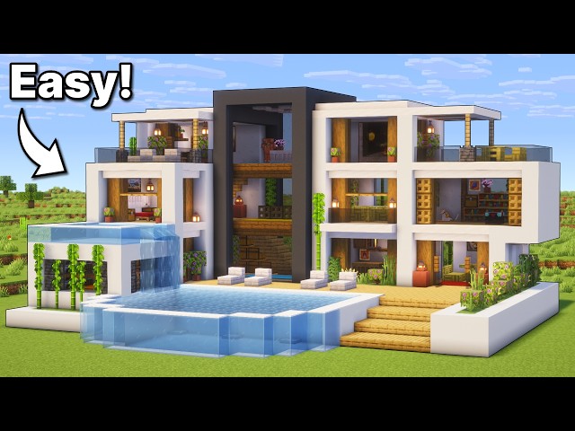 Minecraft: How to Build a Large Modern House | Tutorial