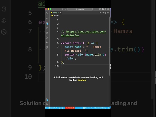 React Interview Trap 😳 Browser Removes Spaces Automatically! #coding #javascript #react #programming