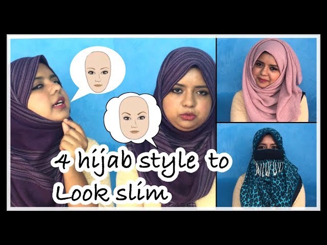 4 Hijab style to look slim | hide double chin
