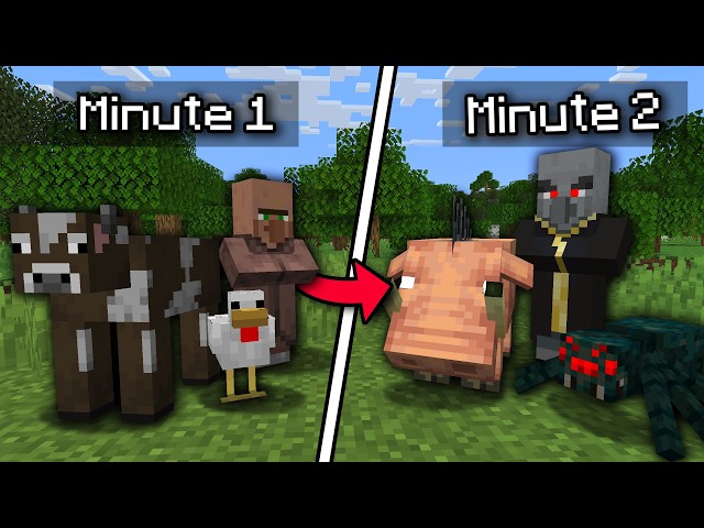 Minecraft But Mobs Randomly Shapeshift...