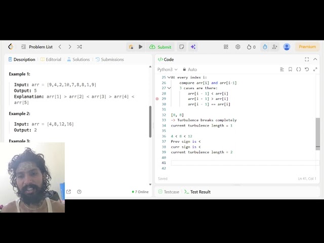 LeetCode 978: Longest Turbulent Subarray | O(n) Sliding Window Style Solution | Python