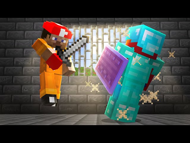 Escapando de la prisión en el servidor multijugador de Minecraft de mi hermano