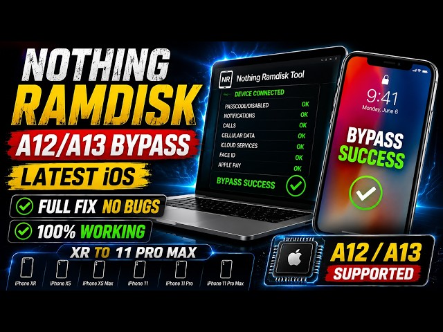 Nothing Ramdisk A12/A13 Bypass | Latest iOS | Full Fix, No Bugs | XR to 11 Pro Max