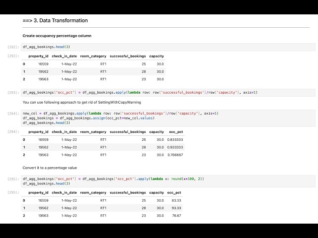 Data Transformation with Python & Pandas | AtliQ Hotels Hospitality Data Analysis (4)