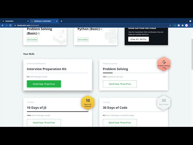 Hackerrank certifications, difficulty levels for different accounts - are they the same?