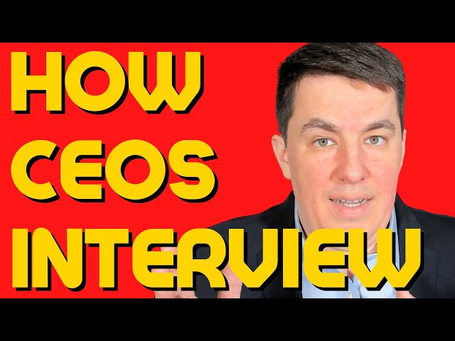 How does a CEO approach a job interview?