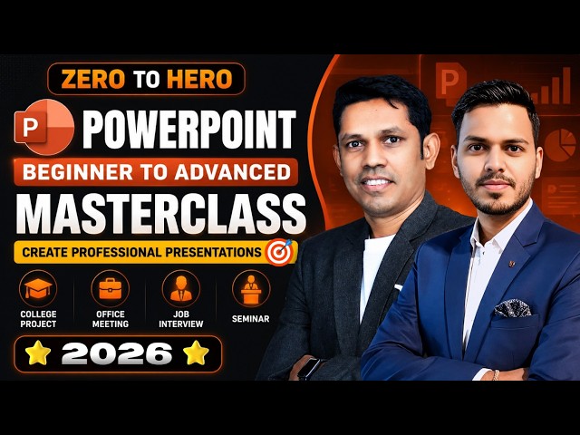 PowerPoint Beginner to Advanced Masterclass | Complete Microsoft PowerPoint Course (2026)