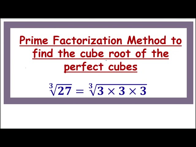 Cube Root by Prime Factorization! ✅ #cuberoots #MathShorts #QuickMath #Perfectcubes #GEDMath #cubes