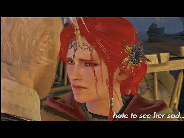Witcher 3 - Geralt's "an ass, an oaf, a twit" Hurting Triss💔😭