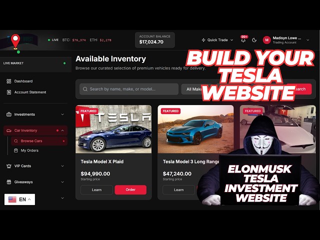 How to Create an Elon Musk Tesla Investment Website with PHP Script (No Coding)