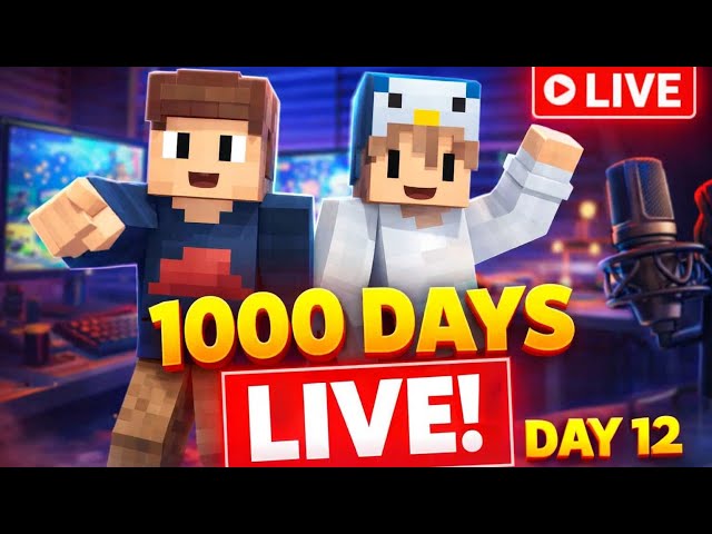 DAY 12 of 1000 DAYS LIVE! | Minecraft 24/7 Server (PE + Java)