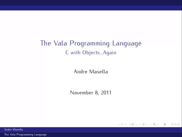 Vala Language Introduction
