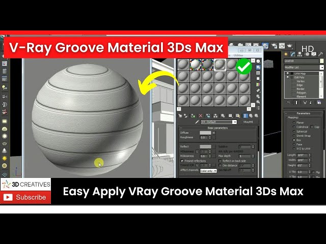 V-Ray Groove Material 3Ds Max Tutorials