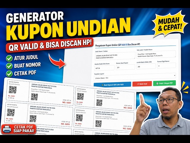 Kupon Undian Digital dengan QR Code | Anti Duplikat & Mudah Digunakan