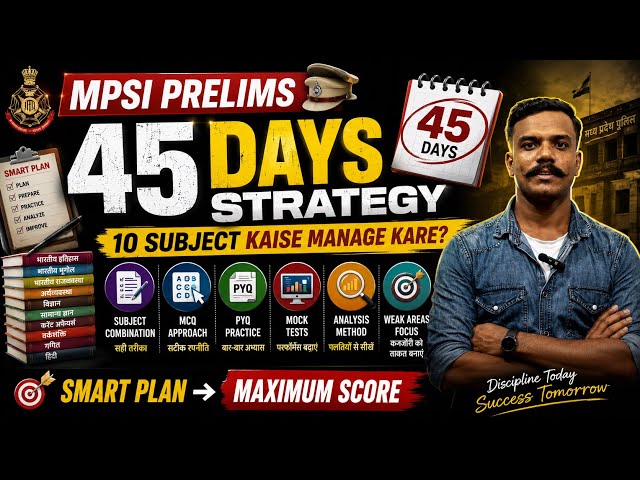 MPSI 2026 prelims strategy last 45 days strategy…