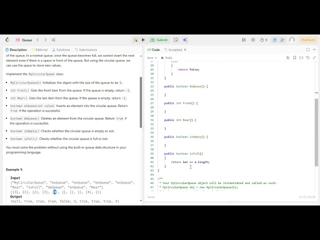 622. Design Circular Queue | Java | Leetcode | Queue | DSA