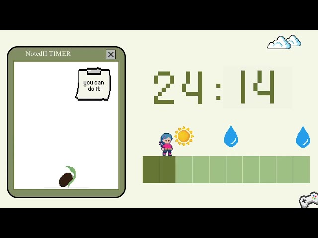 Study with me 🌸  Pomodoro Timer 2x25 🌸  Grow Your Own Cherry Blossom 🌸    Lofi ♡ Notediidoro