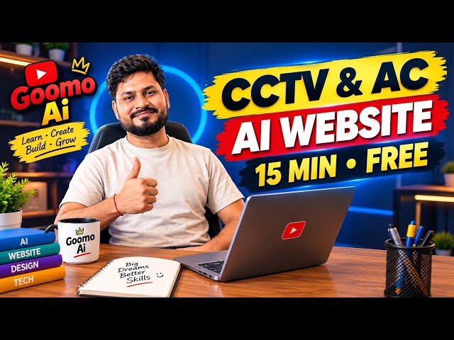 Build A FULLY CCTV & AC AI Website Using Google AI Studio | How to Make Free Website With Ai 15 Min