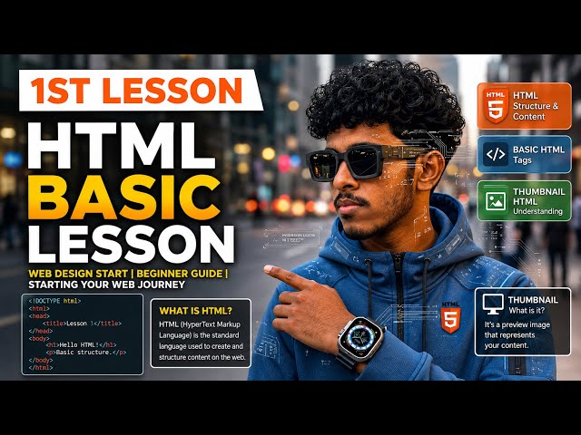 HTML Basic Lesson for Beginners | Lesson 01 | Sinhala Web Development Course