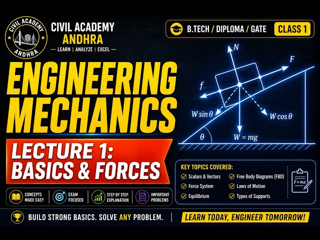 Introduction to Engineering Mechanics | Fundamentals & Basics | GATE, APPSC AEE