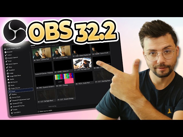 Everything New In OBS Studio 32.2 | New Add Source Menu, HDR & More