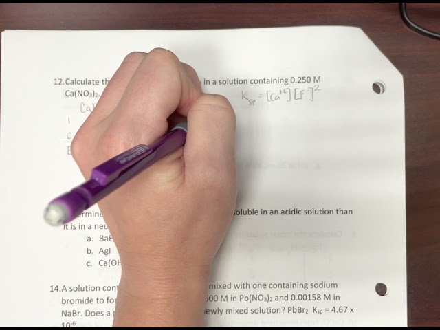 Aqueous Ionic Equilibria Practice #12