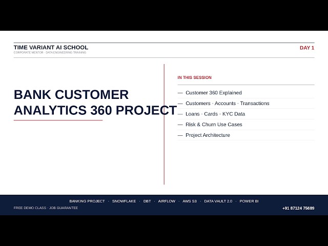 Bank Customer Analytics 360 Project Deep Dive | Data Engineering Course Day 1 #dataengineering