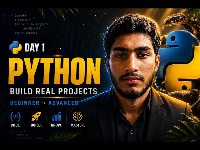 🔴 LIVE: Learn Python by Building Real-World Projects | Beginner to Advanced