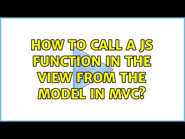 How to call a JS function in the view from the model in MVC?