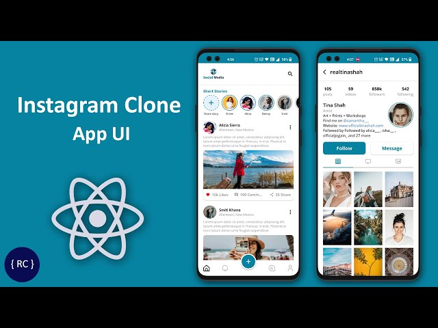 Instagram Clone in React Native | Social Media App UI in React Native | SocialMedia