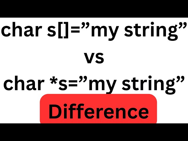 Char Array VS String Literal Which is BEST for Programming?