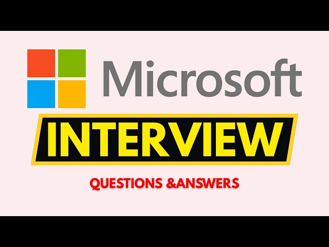 How to Pass Microsoft Interview in 2026 | Top Questions and Answers for Freshers & Professionals