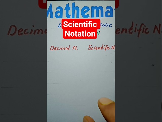 How to convert Decimal notation to Scientific notation  @MathMarrow
