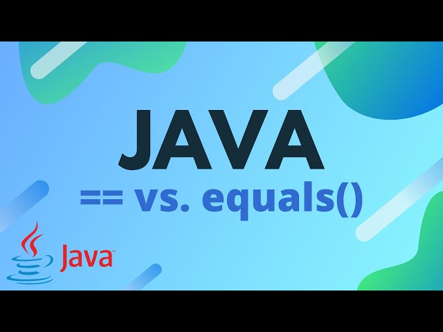 Java Tutorial - The Difference Between == and equals()