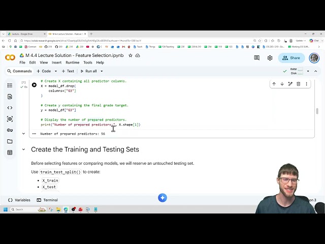 M 4.4 - Feature Selection notebook