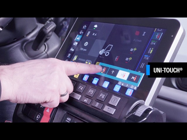 UNI-TOUCH®: Operating work hydraulics using function buttons.