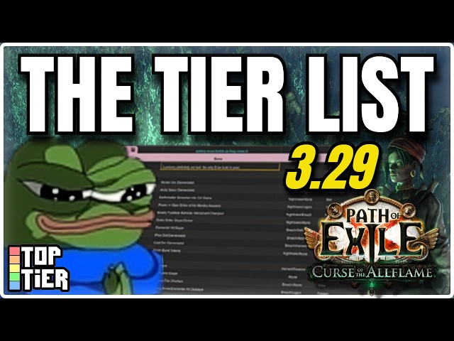 MY LEAGUE STARTER TIERLIST FOR 3.29 CURSE OF THE ALLFLAME - Path of Exile 1