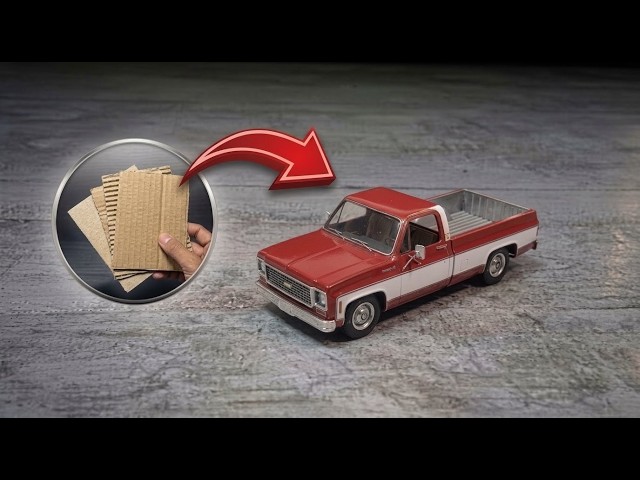 ​Turning Cardboard Into Miniature Realistic Chevy C10 Truck!
